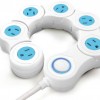 movable power strip, pivoting power strip, bendable power strip, creative office gadget, cool office invention
