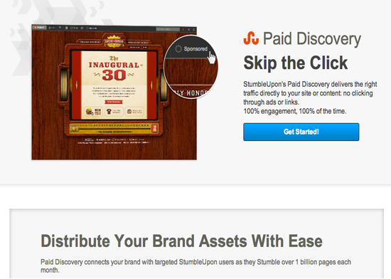 native ad examples, stumbleupon paid discovery example, stumbleupon